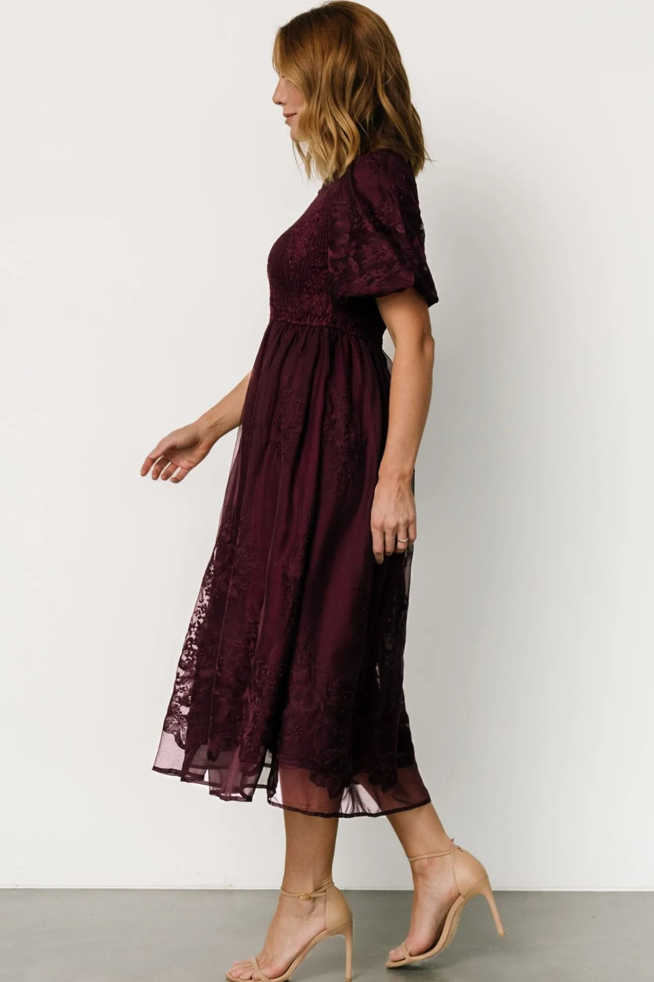 Baltic Born Corrine Embroidered Midi Dress |