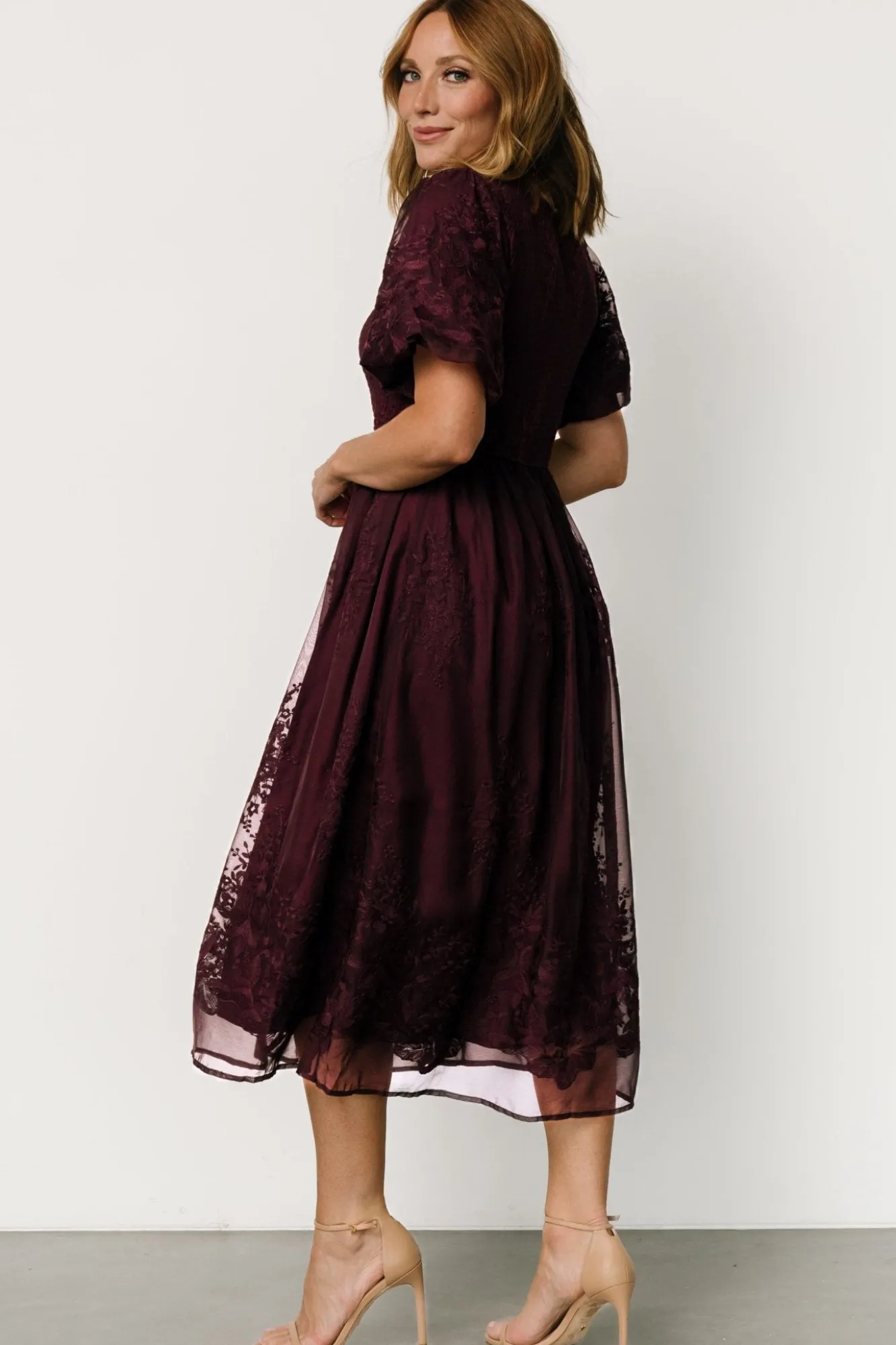 Baltic Born Corrine Embroidered Midi Dress |