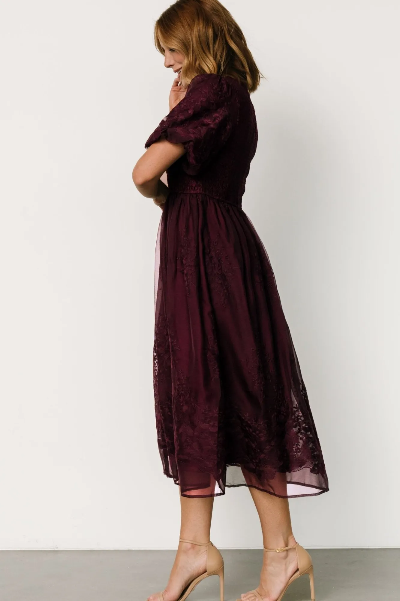 Baltic Born Corrine Embroidered Midi Dress |