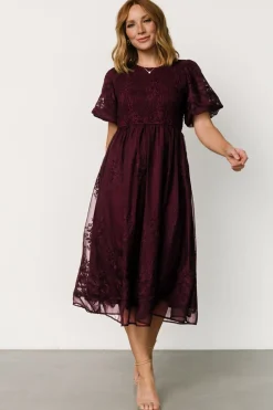 Baltic Born Corrine Embroidered Midi Dress |