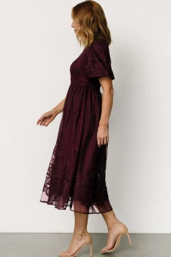 Baltic Born Corrine Embroidered Midi Dress |