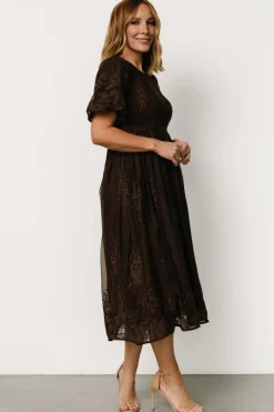 Baltic Born Corrine Embroidered Midi Dress |