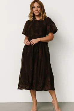 Baltic Born Corrine Embroidered Midi Dress |