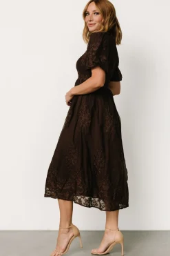 Baltic Born Corrine Embroidered Midi Dress |