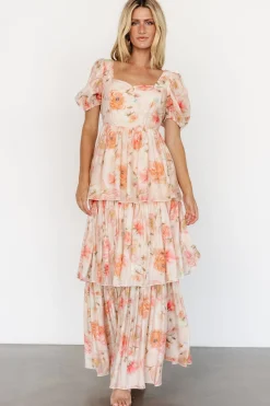 Baltic Born Cozette Tiered Maxi Dress | Blush Floral