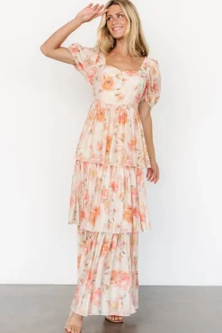 Baltic Born Cozette Tiered Maxi Dress | Blush Floral