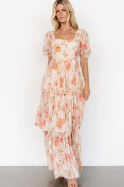 Baltic Born Cozette Tiered Maxi Dress | Blush Floral