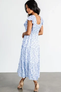 Baltic Born Crete Midi Dress | Blue + White