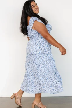 Baltic Born Crete Midi Dress | Blue + White