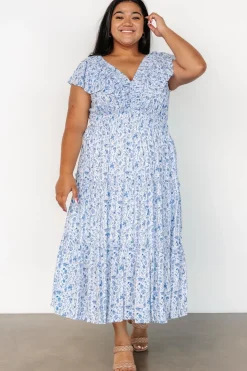 Baltic Born Crete Midi Dress | Blue + White
