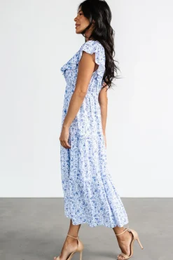 Baltic Born Crete Midi Dress | Blue + White