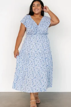 Baltic Born Crete Midi Dress | Blue + White