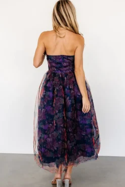 Baltic Born Cristelle Strapless Dress | Navy Multi Floral