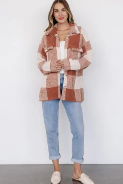 Baltic Born Crosby Knit Shacket | Copper + Ivory