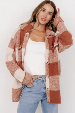 Baltic Born Crosby Knit Shacket | Copper + Ivory