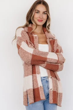 Baltic Born Crosby Knit Shacket | Copper + Ivory
