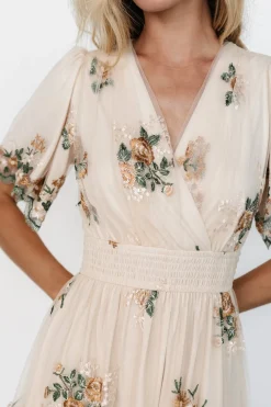 Baltic Born Cynthia Midi Dress | Cream Floral