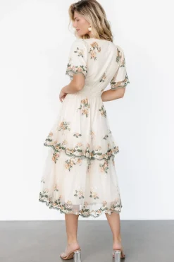 Baltic Born Cynthia Midi Dress | Cream Floral