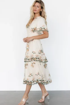 Baltic Born Cynthia Midi Dress | Cream Floral