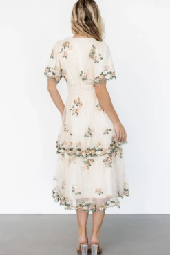Baltic Born Cynthia Midi Dress | Cream Floral