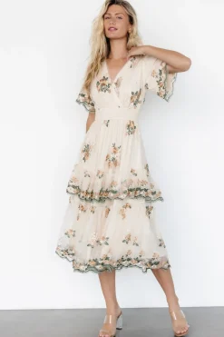 Baltic Born Cynthia Midi Dress | Cream Floral