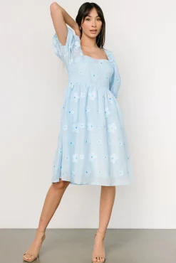 Baltic Born Daisy Short Dress | Blue Floral