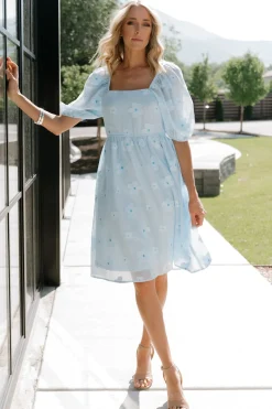 Baltic Born Daisy Short Dress | Blue Floral