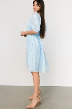 Baltic Born Daisy Short Dress | Blue Floral