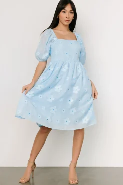 Baltic Born Daisy Short Dress | Blue Floral