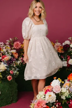 Baltic Born Daisy Short Dress | Vintage Cream Floral