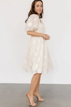 Baltic Born Daisy Short Dress | Vintage Cream Floral