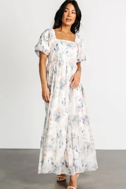 Baltic Born Dalia Maxi Dress | Cream + Blue Floral