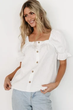 Baltic Born Dalian Embossed Top | Off White