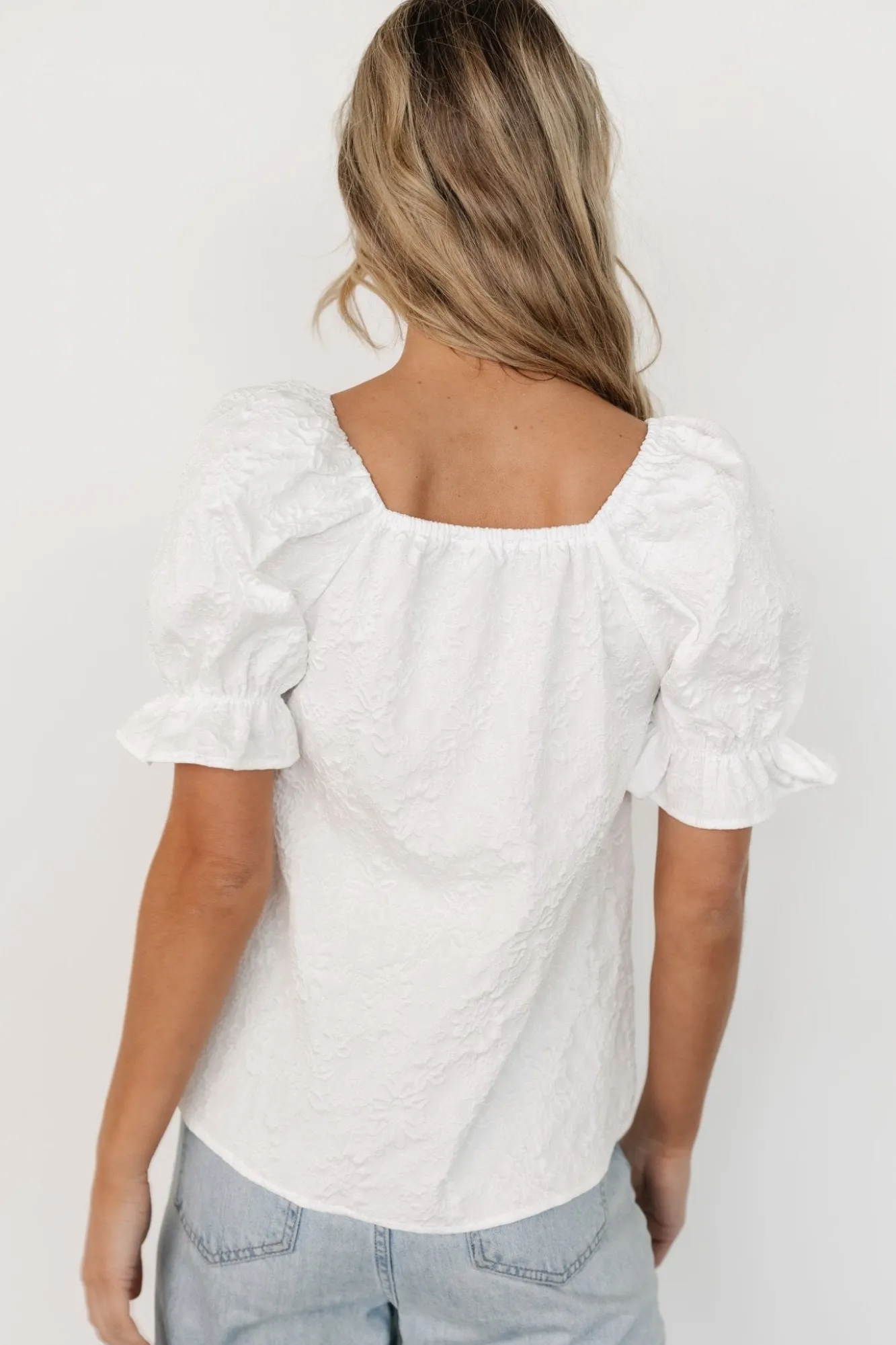 Baltic Born Dalian Embossed Top | Off White
