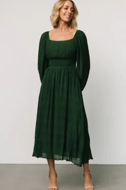 Baltic Born Dalton Pleated Midi Dress | Dark Green