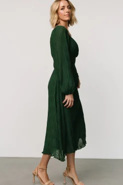 Baltic Born Dalton Pleated Midi Dress | Dark Green