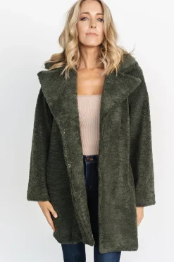 Baltic Born Damien Sherpa Coat | Dark Green