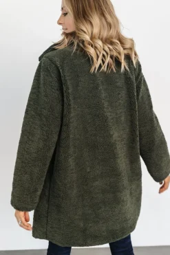 Baltic Born Damien Sherpa Coat | Dark Green