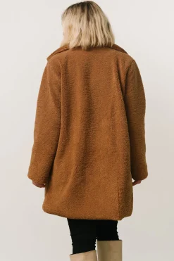 Baltic Born Damien Sherpa Coat | Dark Camel
