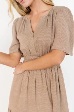Baltic Born Danielle Tiered Maxi Dress | Brown Print