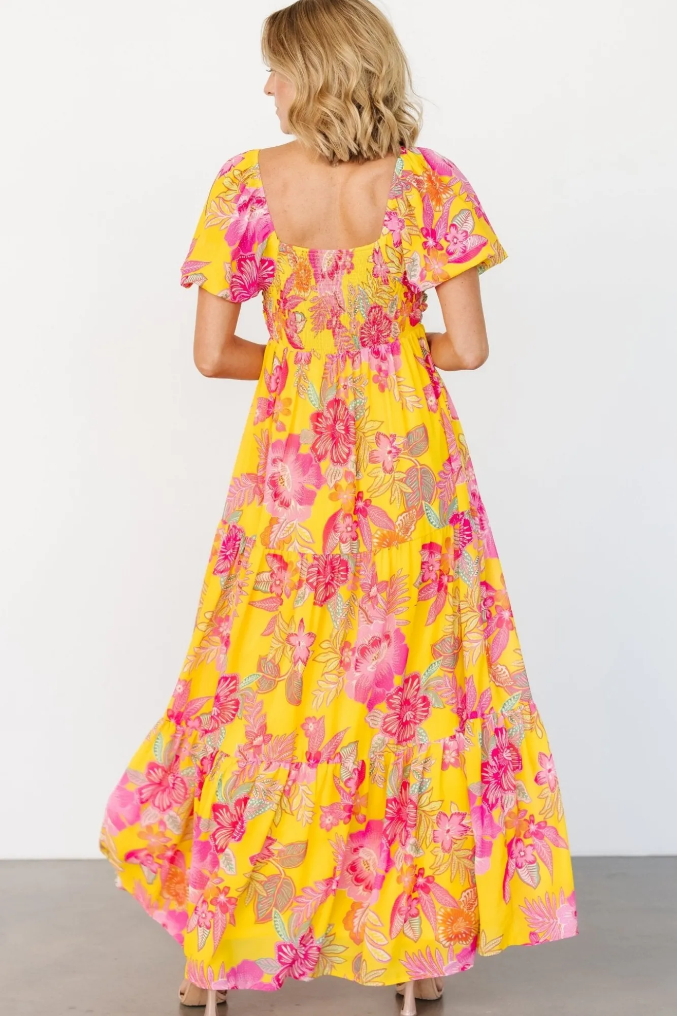 Baltic Born Darla Maxi Dress | Yellow + Pink Floral