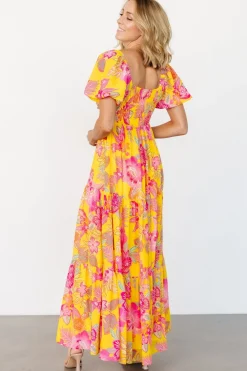 Baltic Born Darla Maxi Dress | Yellow + Pink Floral