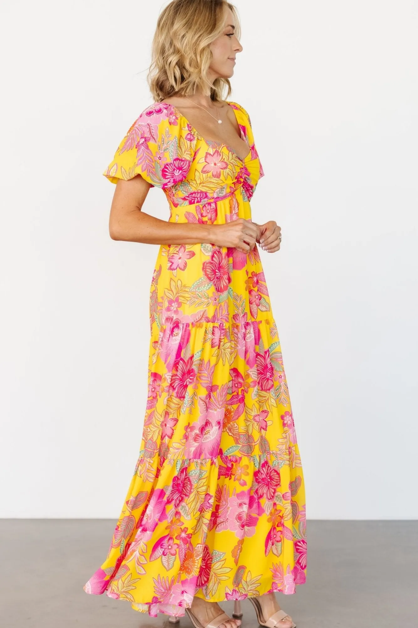 Baltic Born Darla Maxi Dress | Yellow + Pink Floral
