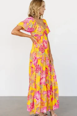 Baltic Born Darla Maxi Dress | Yellow + Pink Floral