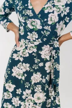 Baltic Born Declan Short Dress | Dark Green Floral
