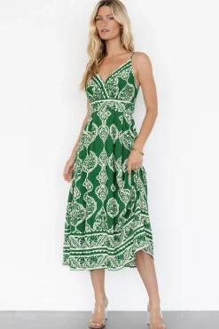 Baltic Born Delia Midi Dress | Green Print