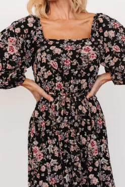 Baltic Born Della Dress | Black Multi Floral