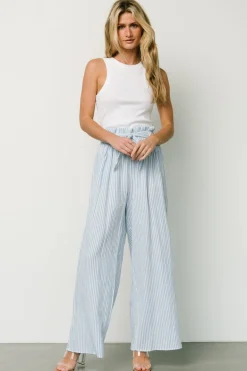 Baltic Born Delphi Wide Leg Pants | Blue Stripe