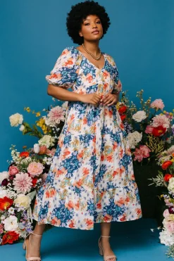 Baltic Born Denton Midi Dress | Blue Multi