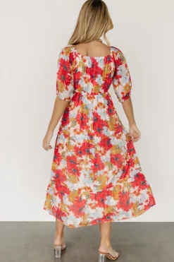 Baltic Born Denton Midi Dress | Red Multi